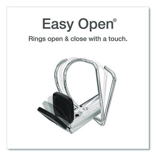 Picture of Premier Easy Open ClearVue Locking Slant-D Ring Binder, 3 Rings, 1" Capacity, 11 x 8.5, Black