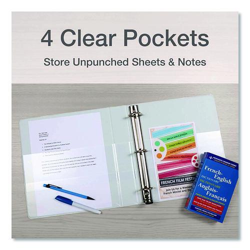 Picture of Premier Easy Open ClearVue Locking Slant-D Ring Binder, 3 Rings, 1.5" Capacity, 11 x 8.5, White