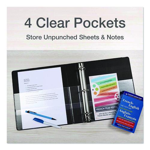 Picture of Premier Easy Open ClearVue Locking Slant-D Ring Binder, 3 Rings, 2" Capacity, 11 x 8.5, Black