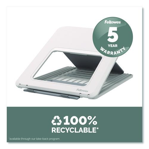 Picture of Breyta Laptop Stand, 9.25" x 10.55" x 0.55" to 8", White, Supports Up to 8.8 lbs