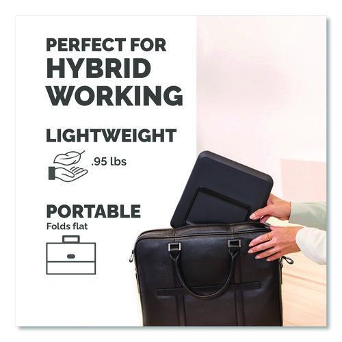 Picture of Breyta Laptop Stand, 9.25" x 10.55" x 0.55" to 8", Black, Supports Up to 8.8 lbs