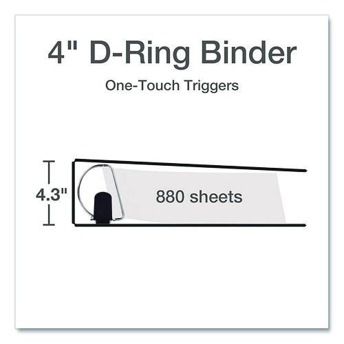 Picture of Premier Easy Open ClearVue Locking Slant-D Ring Binder, 3 Rings, 4" Capacity, 11 x 8.5, White