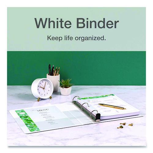Picture of Premier Easy Open ClearVue Locking Slant-D Ring Binder, 3 Rings, 4" Capacity, 11 x 8.5, White