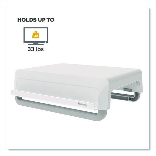 Picture of Breyta Monitor Stand, 13.94" x 11.97" x 3.25" to 6", White, Supports 33 lbs