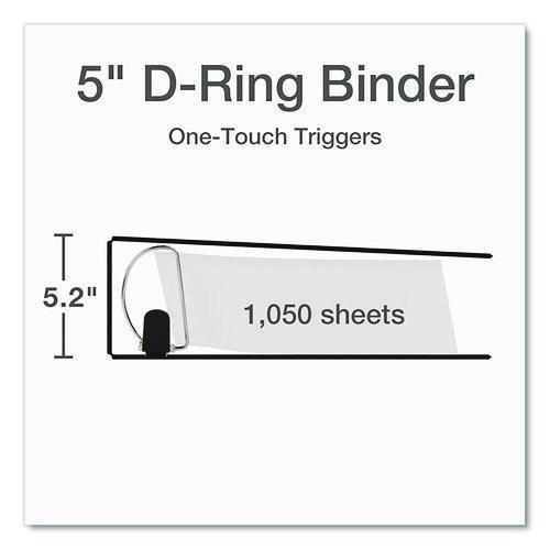 Picture of Premier Easy Open ClearVue Locking Slant-D Ring Binder, 3 Rings, 5" Capacity, 11 x 8.5, Black