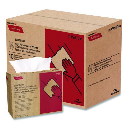 Picture of Tuff-Job S600 High Performance Wipers, 9 3/4 x 16 3/4, 126/Box, 10 Box/Carton