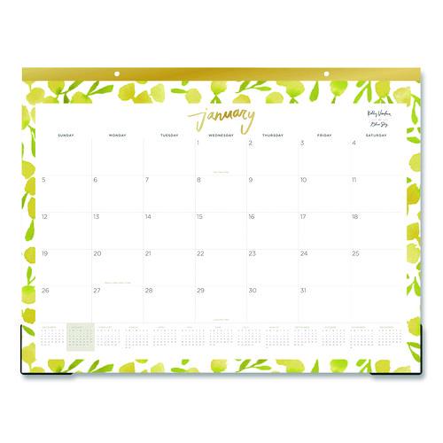 Picture of Kelly Ventura Mimosa Desk Pad Calendar, Lemons Artwork, 22 x 17, White/Yellow/Green Sheets, 12-Month (Jan to Dec): 2025