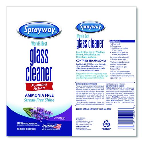 Picture of Glass Cleaner, Lavender, 19 oz Aerosol Spray, 6/Carton