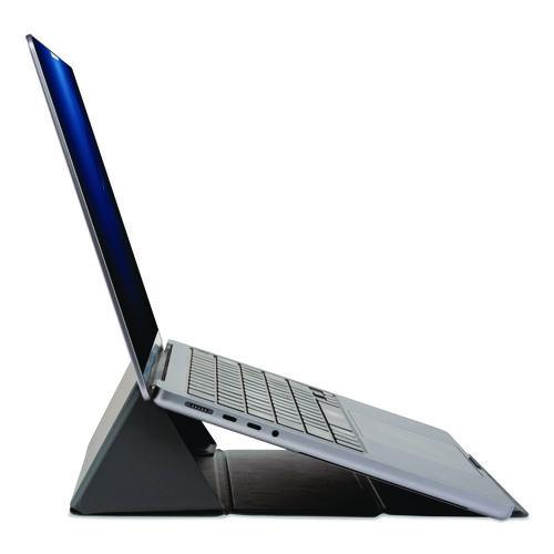 Picture of Foldio Laptop and Tablet Stand, +30 Tilt, 9.5" x 14.5" x 3", Black, Supports 7 lb