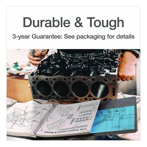 Picture of XtraLife ClearVue Non-Stick Slant-D Ring Binder, 3 Rings, 1" Capacity, 11 x 8.5, Black