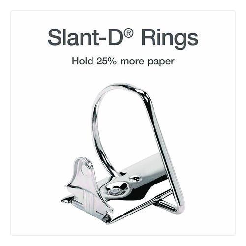 Picture of XtraLife ClearVue Non-Stick Slant-D Ring Binder, 3 Rings, 1" Capacity, 11 x 8.5, Black