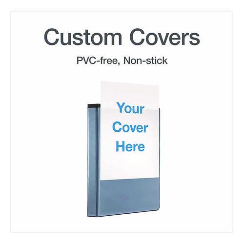 Picture of XtraLife ClearVue Non-Stick Slant-D Ring Binder, 3 Rings, 1" Capacity, 11 x 8.5, Black