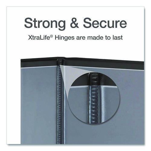 Picture of XtraLife ClearVue Non-Stick Slant-D Ring Binder, 3 Rings, 2" Capacity, 11 x 8.5, Black