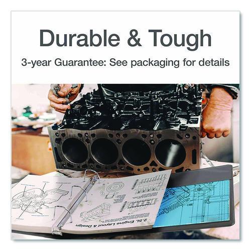Picture of XtraLife ClearVue Non-Stick Slant-D Ring Binder, 3 Rings, 6" Capacity, 11 x 8.5, Black