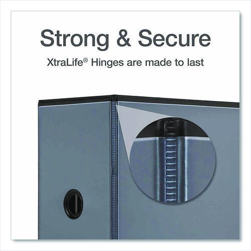 Picture of XtraLife ClearVue Non-Stick Slant-D Ring Binder, 3 Rings, 6" Capacity, 11 x 8.5, Black