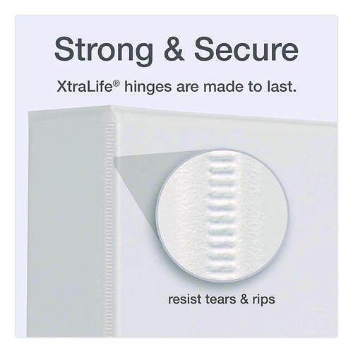 Picture of Treated ClearVue Locking Slant-D Ring Binder, 3 Rings, 1" Capacity, 11 x 8.5, White