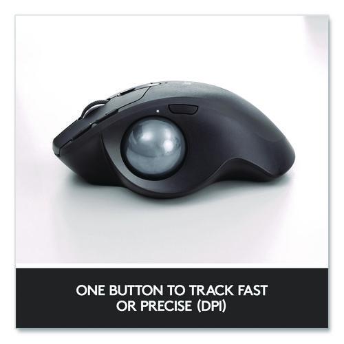 Picture of MX Ergo Plus Advanced Wireless Trackball Mouse, 2.4 GHz Frequency/33 ft Wireless Range, Right Hand Use, Black