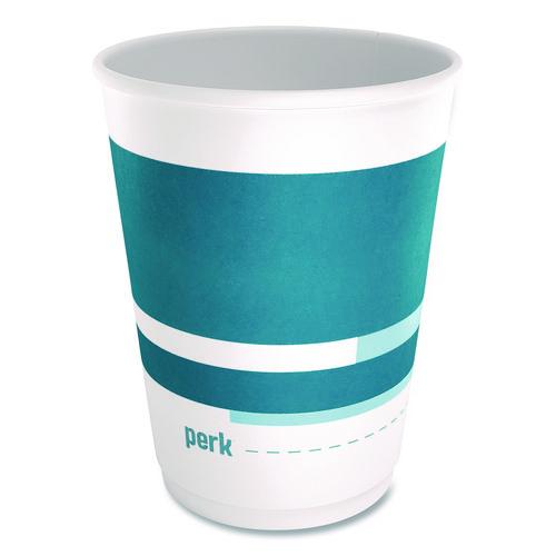 Picture of Insulated Paper Hot Cups, 12 oz, White/Blue, 480/Carton