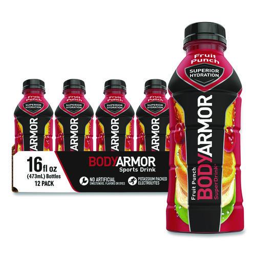 Picture of SuperDrink Sports Drink, Fruit Punch, 16 oz Bottle, 12/Pack