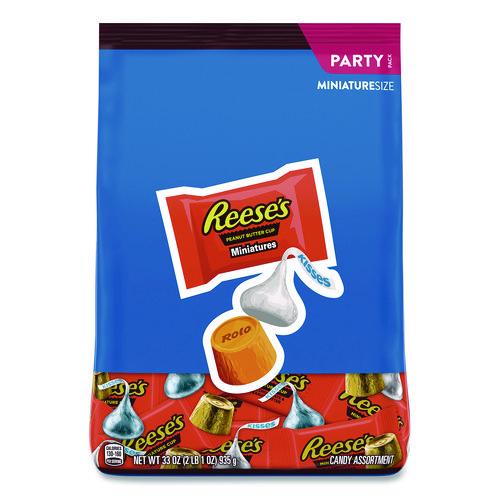 Picture of Miniatures Variety Party Pack, Assorted Milk Chocolates, 33 oz Bag