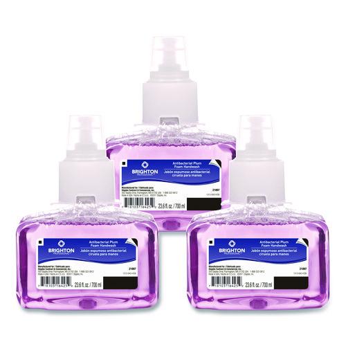 Picture of Antibacterial Foaming Hand Soap Refill for LTX Dispenser, Plum Scent, 23.6 oz, 3/Carton