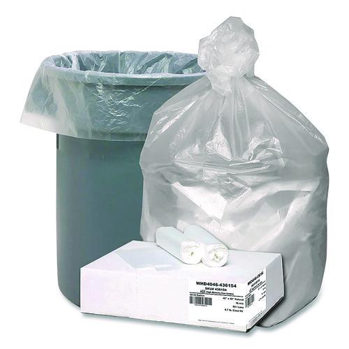 Picture of Global Ultra Plus Industrial Trash Bag, 45 gal,16 mic, 40 x 48, Natural, 80/Carton