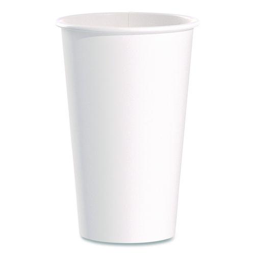 Picture of Paper Hot Cups, 16 oz, White, 50/Pack
