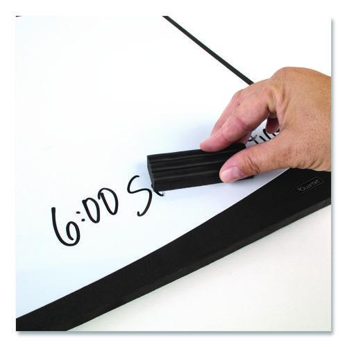 Picture of Tack/Write Dry Erase Marker Board, 25.5" x 17.5", Black/White Surface, Black Plastic Frame