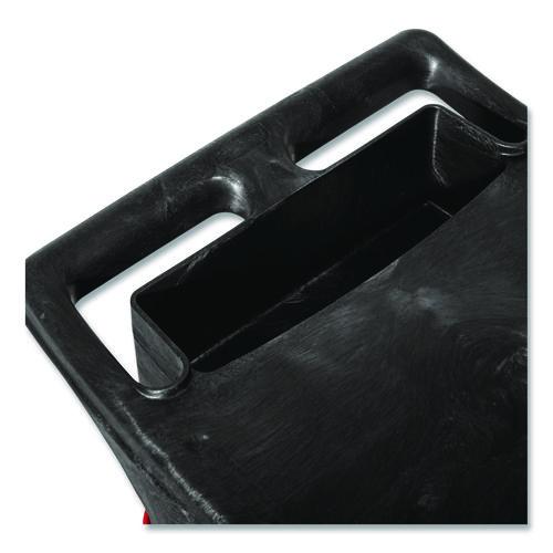 Picture of Two-Shelf Trades Cart, Plastic, 2 Shelves, 2 Drawers, 330 lb Capacity, 19.25" x 38" x 33.38", Black