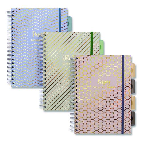 Picture of B5 Size Project Book, 5-Subject, Medium/College Rule, Assorted Haze Cover Colors, (100) 9.8 x 6.9 Sheets, 3/Pack