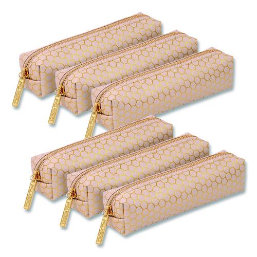 Picture of Pencil Case, 8.07 x 2.36 x 2.55, Taupe, 6/Pack