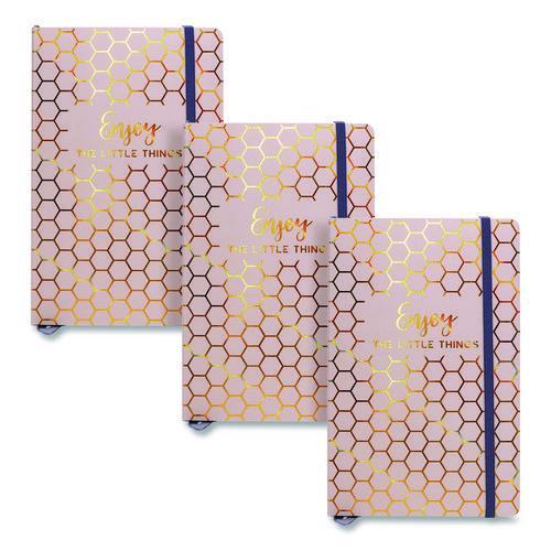 Picture of Journal, 1-Subject, Medium/College Rule, Taupe Haze/Gold Cover, (96) 8.3 x 5.8 Sheets, 3/Pack