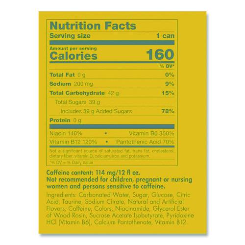 Picture of The Yellow Edition Tropical Energy Drink, Tropical Punch, 8.4 oz Can, 24/Carton