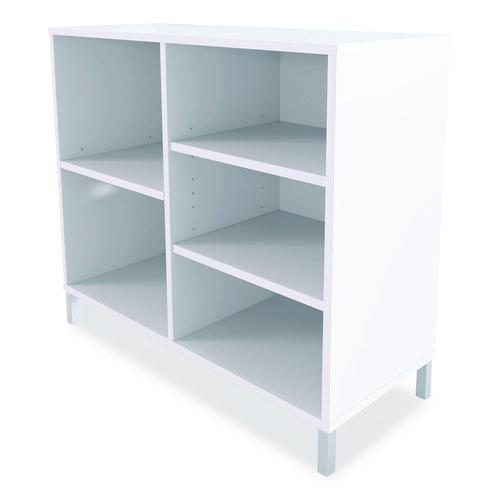 Picture of Essentials Laminate Bookcase, Five-Shelf, 36w x 15d x 31.6h, White