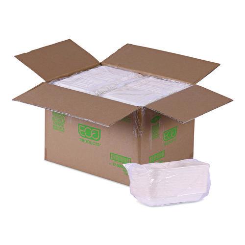 Picture of WorldView Vanguard Rectangular Container, 32 oz, 4.71 x 7.01 x 1.04, White, Sugarcane Fiber, 400/Carton