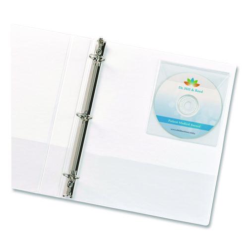 Picture of Self-Adhesive Media Pockets, 1 Disc Capacity, Clear, 10/Pack