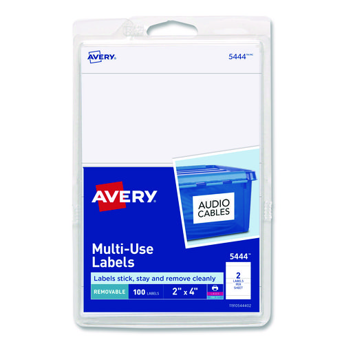 Removable+Multi-Use+Labels%2C+Inkjet%2Flaser+Printers%2C+2+X+4%2C+White%2C+2%2Fsheet%2C+50+Sheets%2Fpack%2C+%285444%29