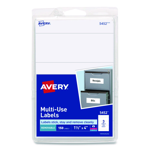 Removable+Multi-Use+Labels%2C+Inkjet%2Flaser+Printers%2C+1.5+X+4%2C+White%2C+3%2Fsheet%2C+50+Sheets%2Fpack%2C+%285452%29