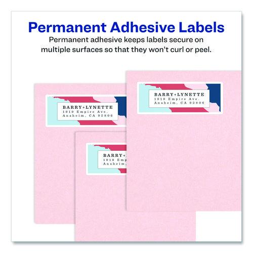 Picture of Vibrant Laser Color-Print Labels w/ Sure Feed, 1.25 x 2.38, White, 450/Pack