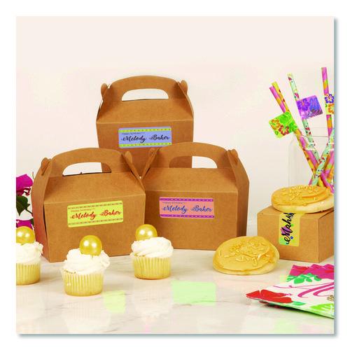 Picture of Vibrant Laser Color-Print Labels w/ Sure Feed, 1.25 x 2.38, White, 450/Pack