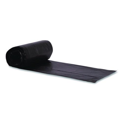 Picture of High-Density Can Liners, 60 gal, 22 mic, 38 x 60, Black, Perforated Roll, 150/Carton