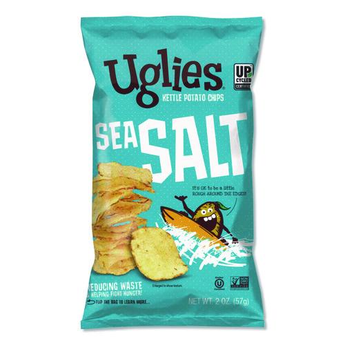 Picture of Kettle Potato Chips, Sea Salt, 2 oz Bags, 24/Carton