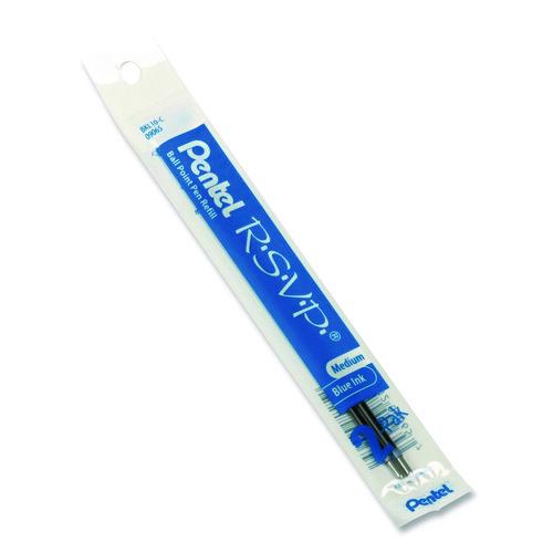 Picture of Refill for Pentel R.S.V.P. Ballpoint Pens, Medium 1 mm Conical Tip, Blue Ink, 2/Pack