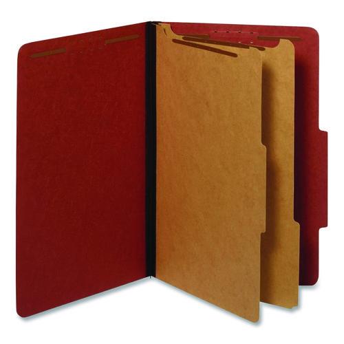 Reinforced+Pressboard+Classification+Folders%2C+2%2F5-Cut+Tab%2C+Expands+2.5%26quot%3B%2C+2+Dividers%2C+6+Fasteners%2C+Legal+Size%2C+Red%2C+10%2FBox