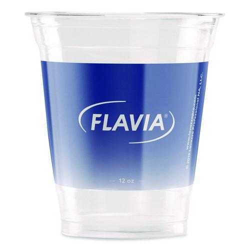 Picture of Cold Cups 12 oz, Blue Band Flavia Logo, Clear/Blue, 900/Carton