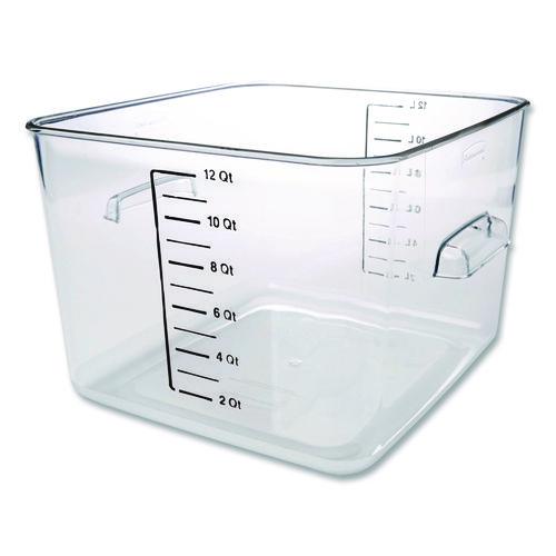 Picture of Square Storage Container, 12 qt, 10.5 x 11.31 x 7.75, Clear, Plastic