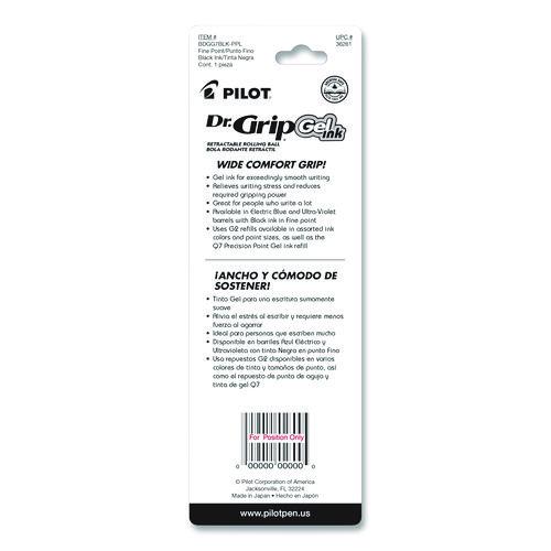 Picture of Dr. Grip Gel Pen, Retractable, Fine 0.7 mm, Black Ink, Translucent Purple Barrel