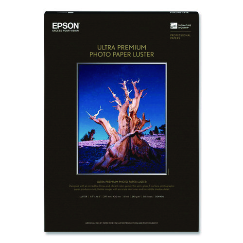 Ultra+Premium+Photo+Paper%2C+10+Mil%2C+11.75+X+16.5%2C+Luster+White%2C+50%2Fpack