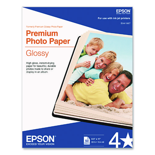 Premium+Photo+Paper%2C+10.4+Mil%2C+8.5+X+11%2C+High-Gloss+White%2C+50%2Fpack