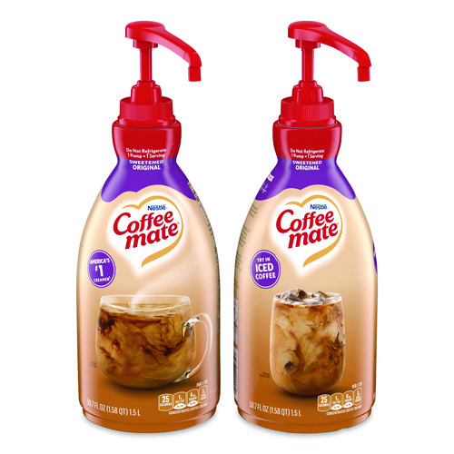 Liquid+Coffee+Creamer%2C+Sweetened+Original%2C+1.5+L+Pump+Bottle%2C+2%2FCarton